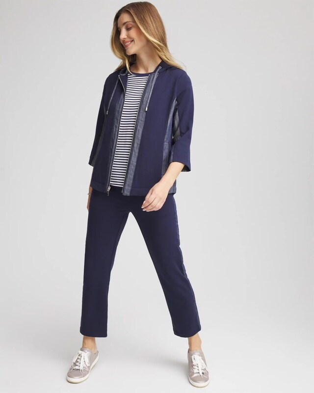 Zenergy French Terry & Chambray Jacket - image 2